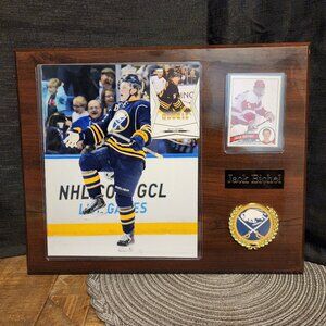 Jack Eichel Rookie Sabres Memorabilia plaque.